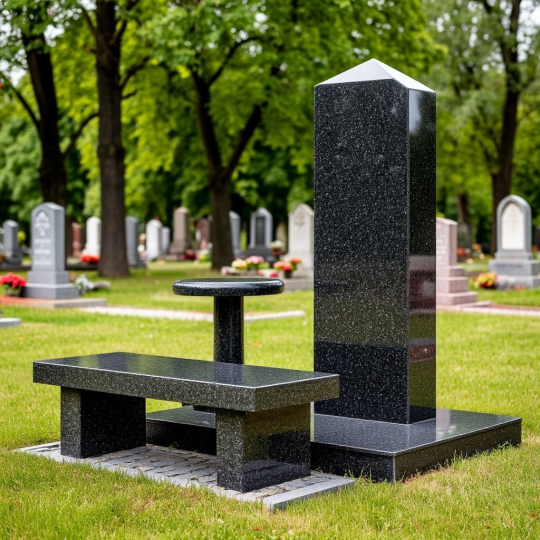 Столики и лавочки из металла и гранита